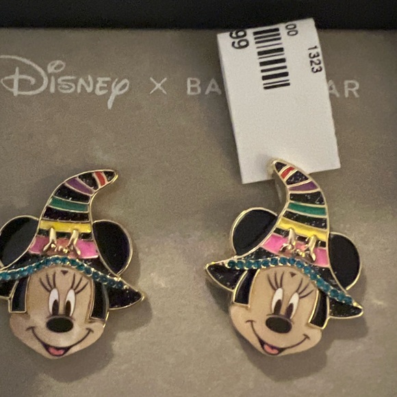 Disney Baublebar Mickey Minnie Witch Hat Halloween earrings NIB - Picture 3 of 3